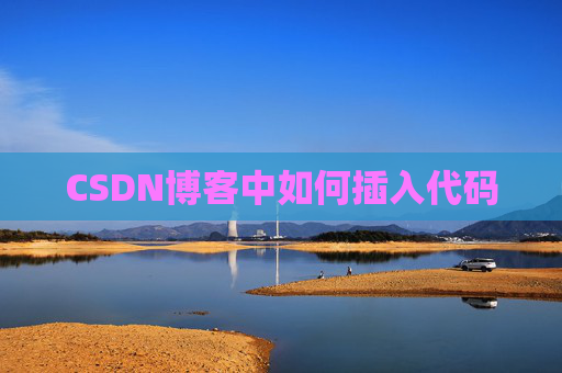 CSDN博客中如何插入代码